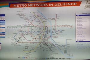 delhi tourist map with metro